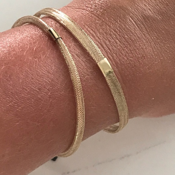 Jewelry - 14k Gold Oval Bead Flex Bracelet made in Italy